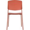 Isl Furnishings Zuho Modern Indoor Outdoor Chair 2, Zuho II - Fire Orange CH60DC-2PK-PP11
